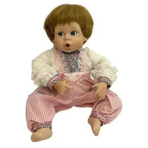 1990 Danbury Mint Thumb Sucking Amy Collectible Porcelain Sitting Baby Doll Only
